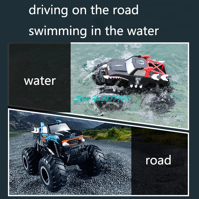 Water Land Amphibious Off-Road Remote Control Truck 1:16 45° Climb 4WD Independent Suspension Waterproof Multifunctional RC Car