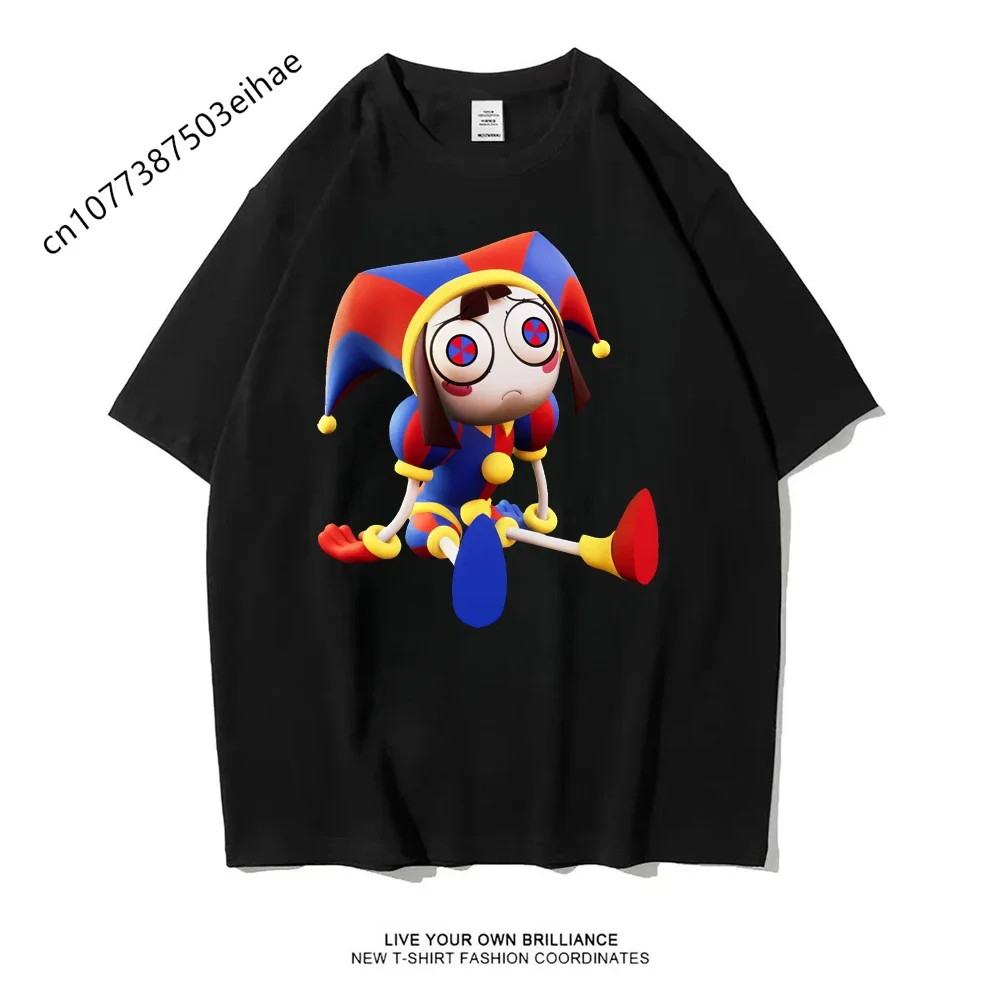 Hip-hop Street Style Magical Digital Circus Retro Tee Y2K Cartoon Print Peripheral Short Sleeve Tops For Men Women Kids