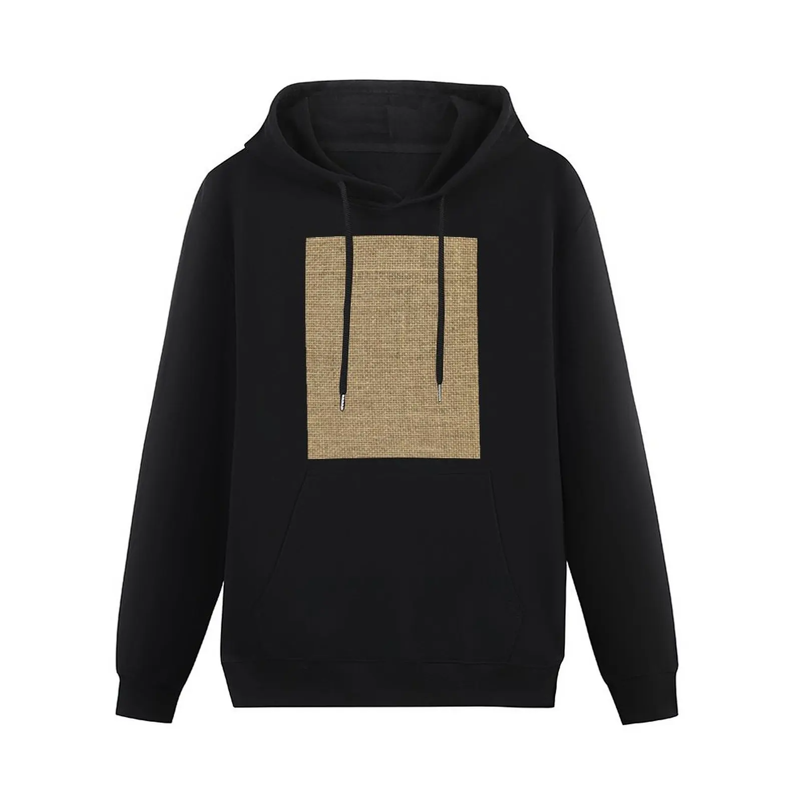 Natural Woven Beige Burlap Sack Cloth Pullover Hoodie anime clothing hoodies and sweatshirts new