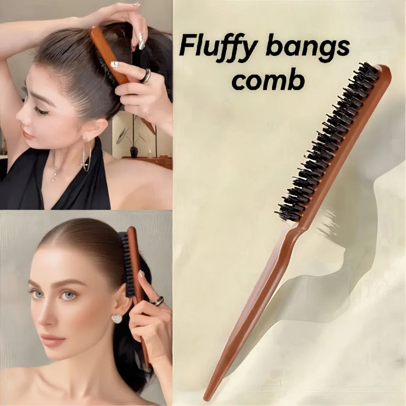 1 PCS Three Row Pointed Head Tail Comb Scalp Massage Hairstyle Design Multifunctional Tool Suitable for Different Hair Types