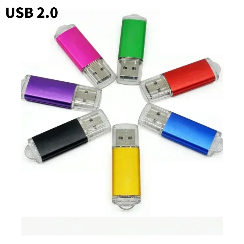 محرك فلاش USB معدني عالي السرعة مخصص 128 جيجابايت 64 جيجابايت 32 جيجابايت 16 جيجابايت 8 جيجابايت 4 جيجابايت ذاكرة فلاش USB عصا القلم محرك 128 ميجابايت 512 ميجابايت PenDrive 2.0