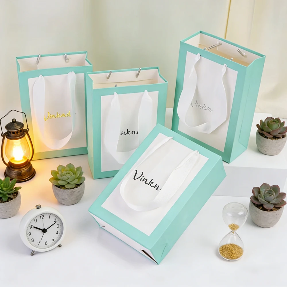Бумажная подарочная сумка с логотипом на заказ, упаковочные сумки для ювелирных изделий, парфюмерные свечи, парик, сумки для покупок с ручкой для свадебной вечеринки