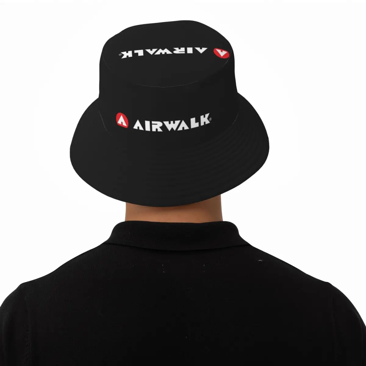 قبعة دلو بشعار Airwalk بنما للأطفال قبعات صياد بوب لصيد الأسماك في الصيف للجنسين #4