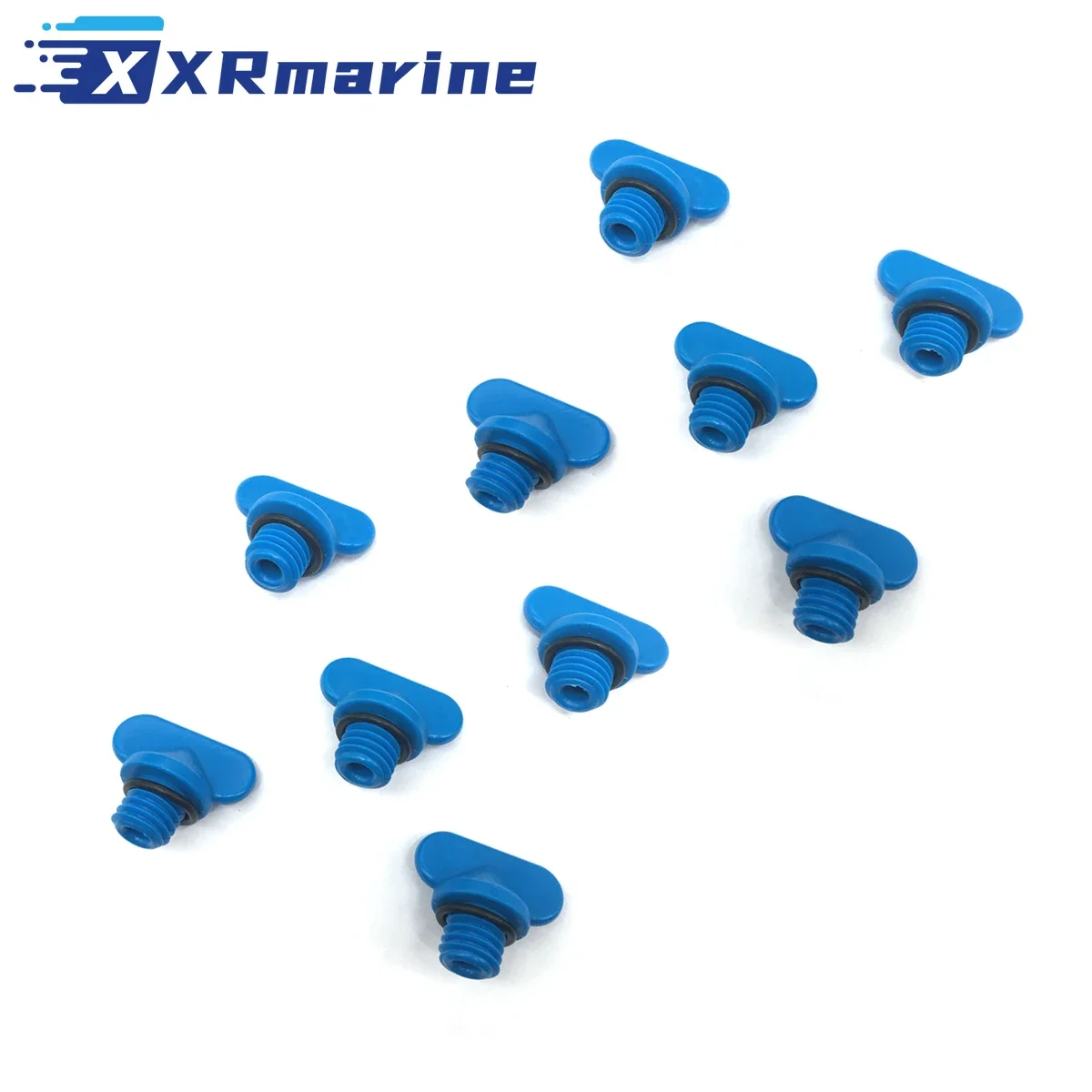 10Pack Exhaust Manifold Water Drain Blue Plug For MerCruiser 22-806608A1 22-806608A02 8M2000874 image 2