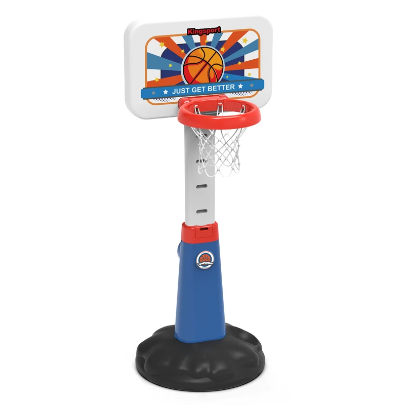 屋内用ポータブルバスケットボールスタンドとフープ、子供向けに調整可能