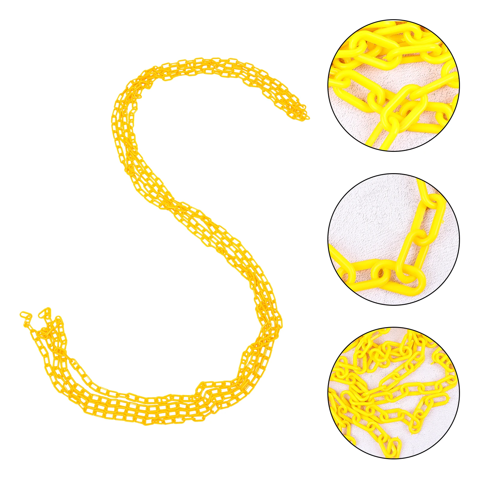 Plastic Safety Chain 10M Yellow Caution Security Chain for Traffic Control Road Barrier Crowd Isolation