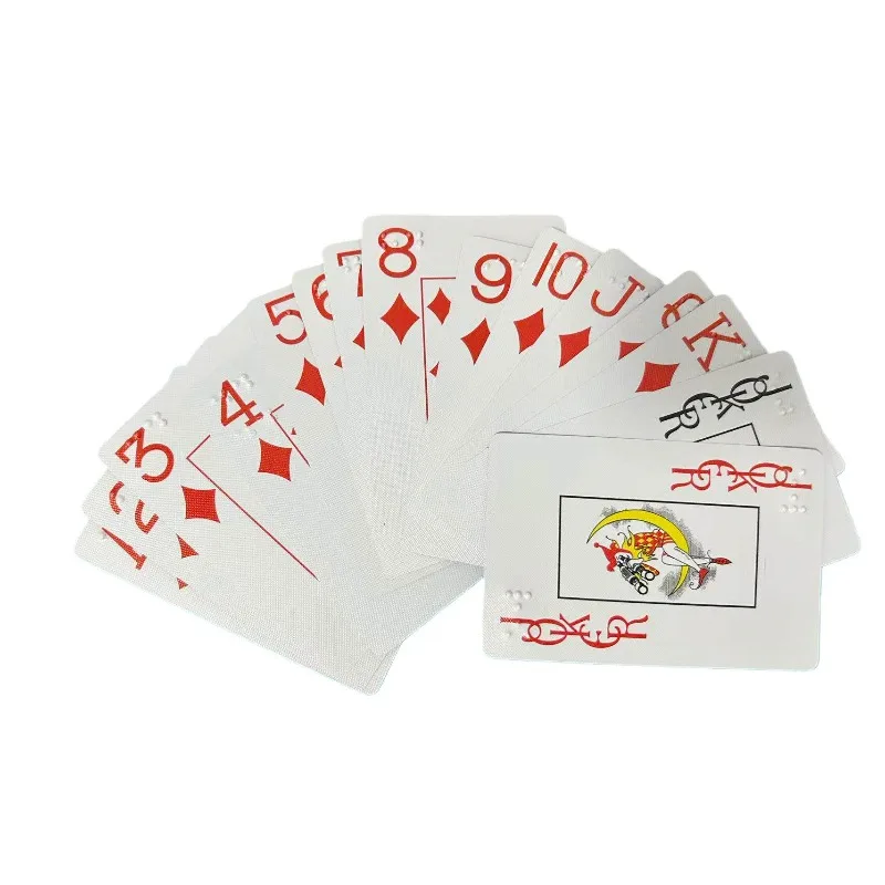 Royi Store 2026 New, Playing Cards for The Blind, Professional for The Visually Impaired, Braille Tactile, Plastic