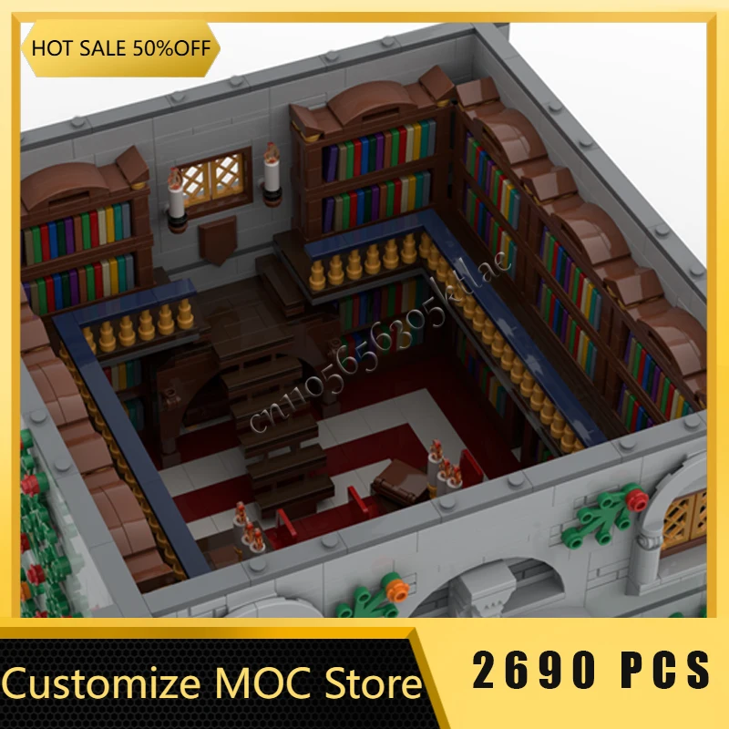 جديد 2690 أجزاء قلعة القرون الوسطى نموذج Moc قوالب بناء مكتبة الملك وحدات مجموعات تجميع الالعاب العملاقة هدايا عيد الميلاد الشعبية #3