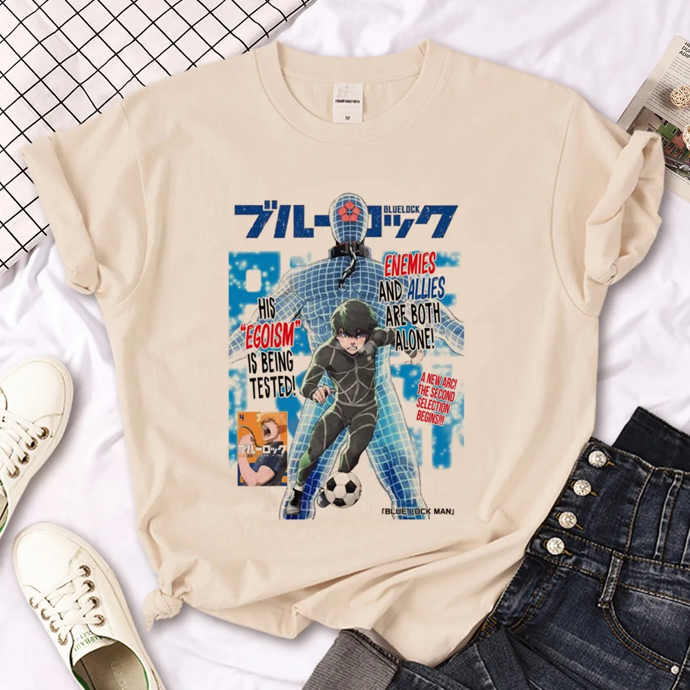 Blue Lock t-shirts women funny Y2K harajuku Tee girl Japanese graphic harajuku clothing