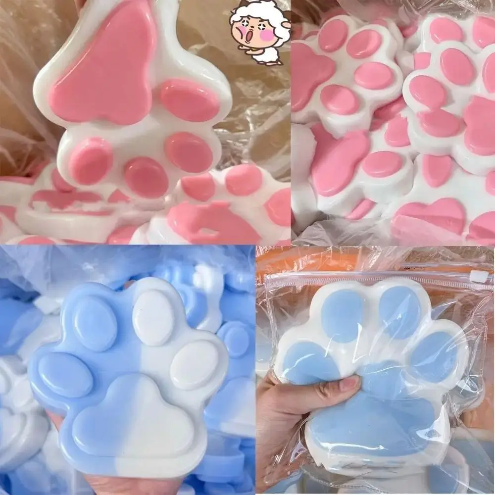 Cute Extra Large Squeeze Cat Paw Toys Soft Sticky Pinching Cat Paw TPR Squeeze Toy Funny Gift