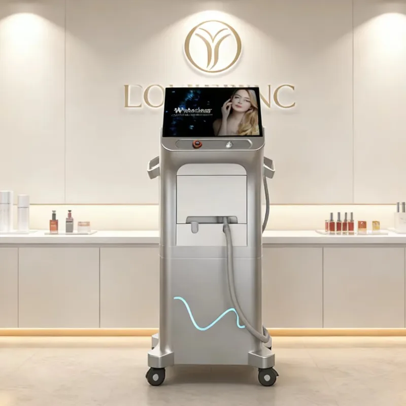 Dynamic AI Spot Size Replaceable Hair Removal Technology 4 Wave Non-Crystal 808Nm Diode Laser Hair Removal Machine