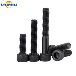 10pcs UNC 1/4-20 US Standard Coarse Thread Black Grade 12.9 Alloy Steel Hex Hexagon Socket Allen Head Cap Bolt Screw