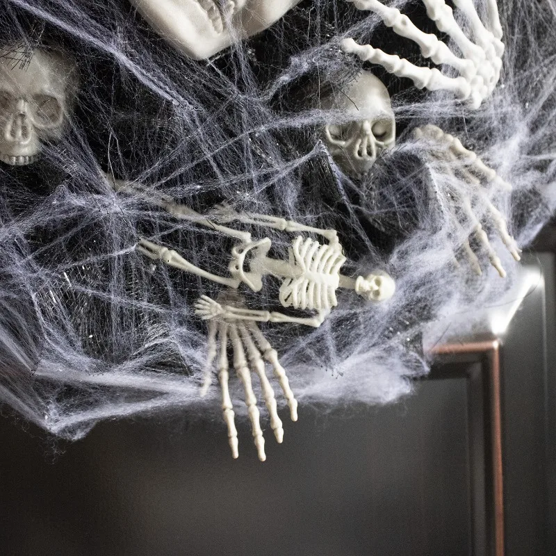 

Хэллоуин черный сетчатый череп призрак фестиваль вечерние украшения реквизит, аксессуары для вечеринок