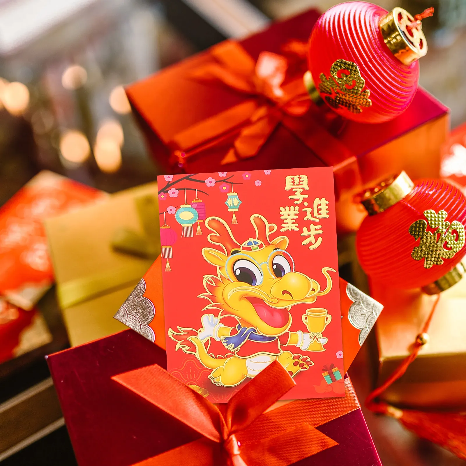 

30Pcs Chinese New Year Red Envelopes 2024 Dragon Design Lucky Money Envelopes Bright Red Color Fine Workmanship for Spring