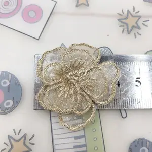 , İşlemeli Organze Dantel Aplike, 3D Çiçek, Altın, gümüş, Fildişi Örgü, Lüks, Glitter, DIY Kumaş, Trim, Ücretsiz Kargo alın, 4 cm, Lot başına 10 Adet Kumaş için en iyi 10 satış, paete dourado-no. 10