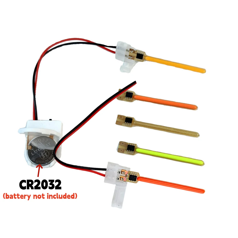 

3V Battery Box COB LED Meteor Shower Flexible Filament 40mm 59mm 70mm 1pc Flowing Light for DIY Edison Bulbs Vintage Decoration