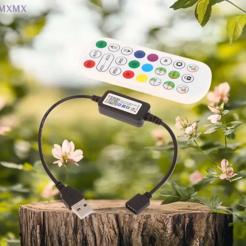 Комплект разъемов для светодиодной ленты постоянного тока USB 5 В-24 В RGB с беспроводным управлением смартфона