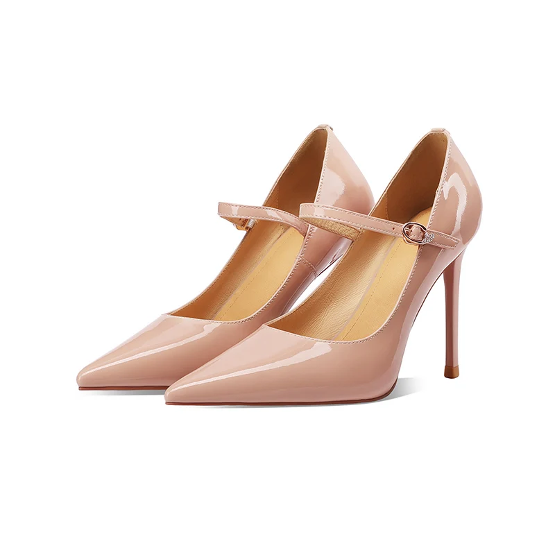 US5-10 Size Genuine Leather Women Shoes,Slender Pointy Toe High Heels, Fashion Sexy Party Women's Pumps