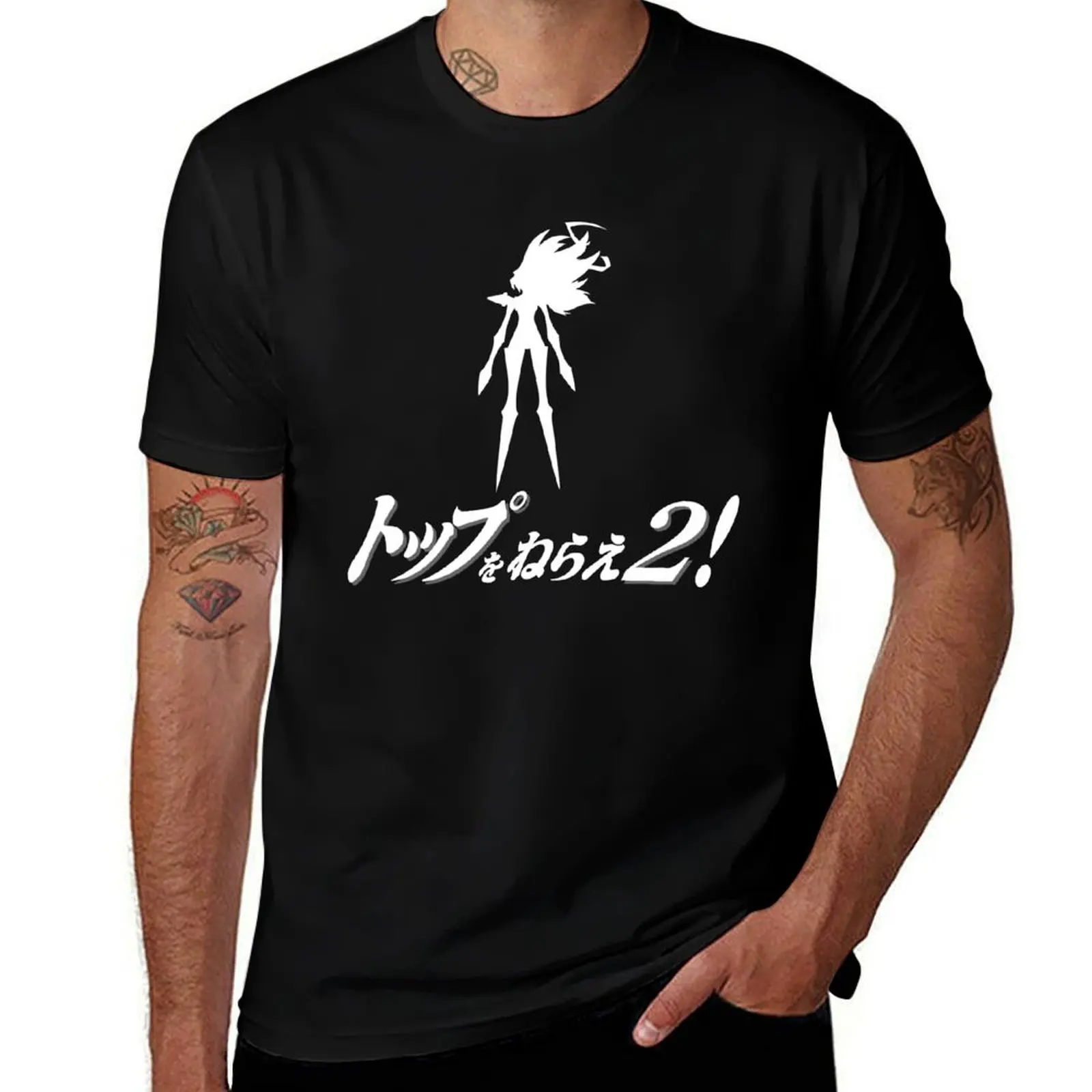 Aim for the Top 2! Mecha / Diebuster / トップをねらえ 2! T-Shirt Basic Short Sleeve Cotton Blend T-Shirt