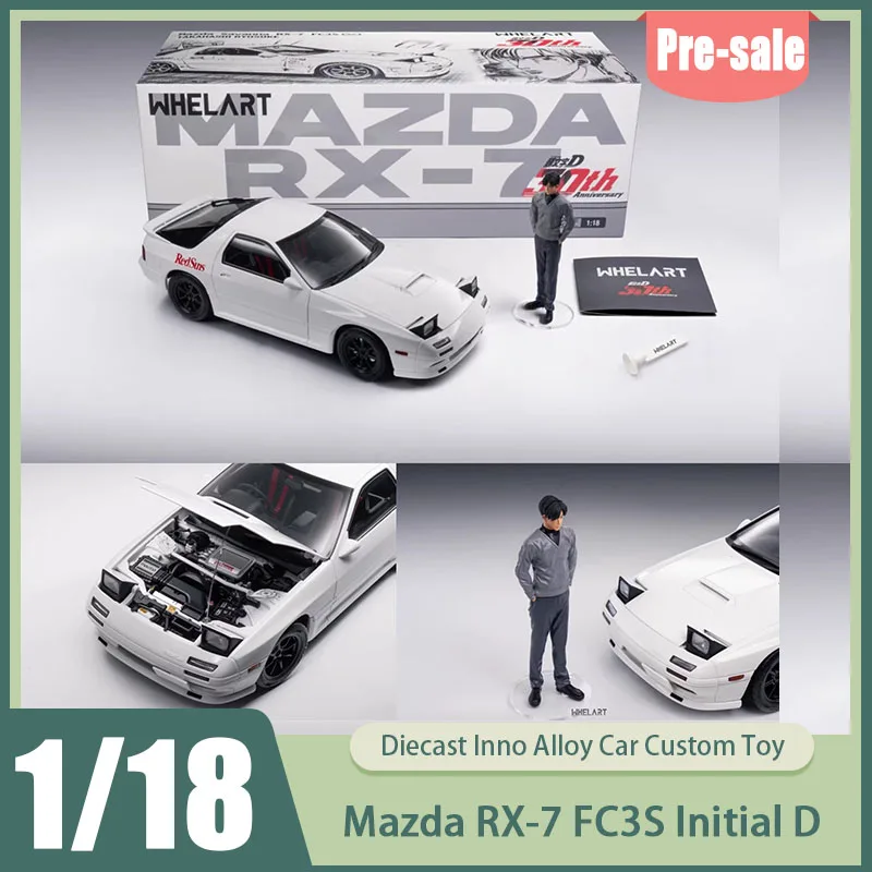 

Pre-Sale Whelart 1:18 Mazda Rx-7 Fc3s Full Open & Takahashi Ryosuke Figure Included Car Initial D Diecast Collectible Toys Gifts