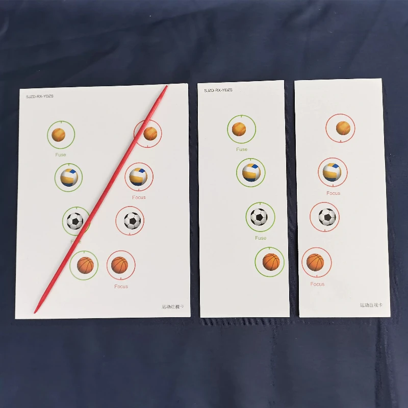 Vision Training Exercise Gaze Card Fusion Fusion Image Training 3Pcs Cards Visual Training Room Special Movement Gaze Cards Set