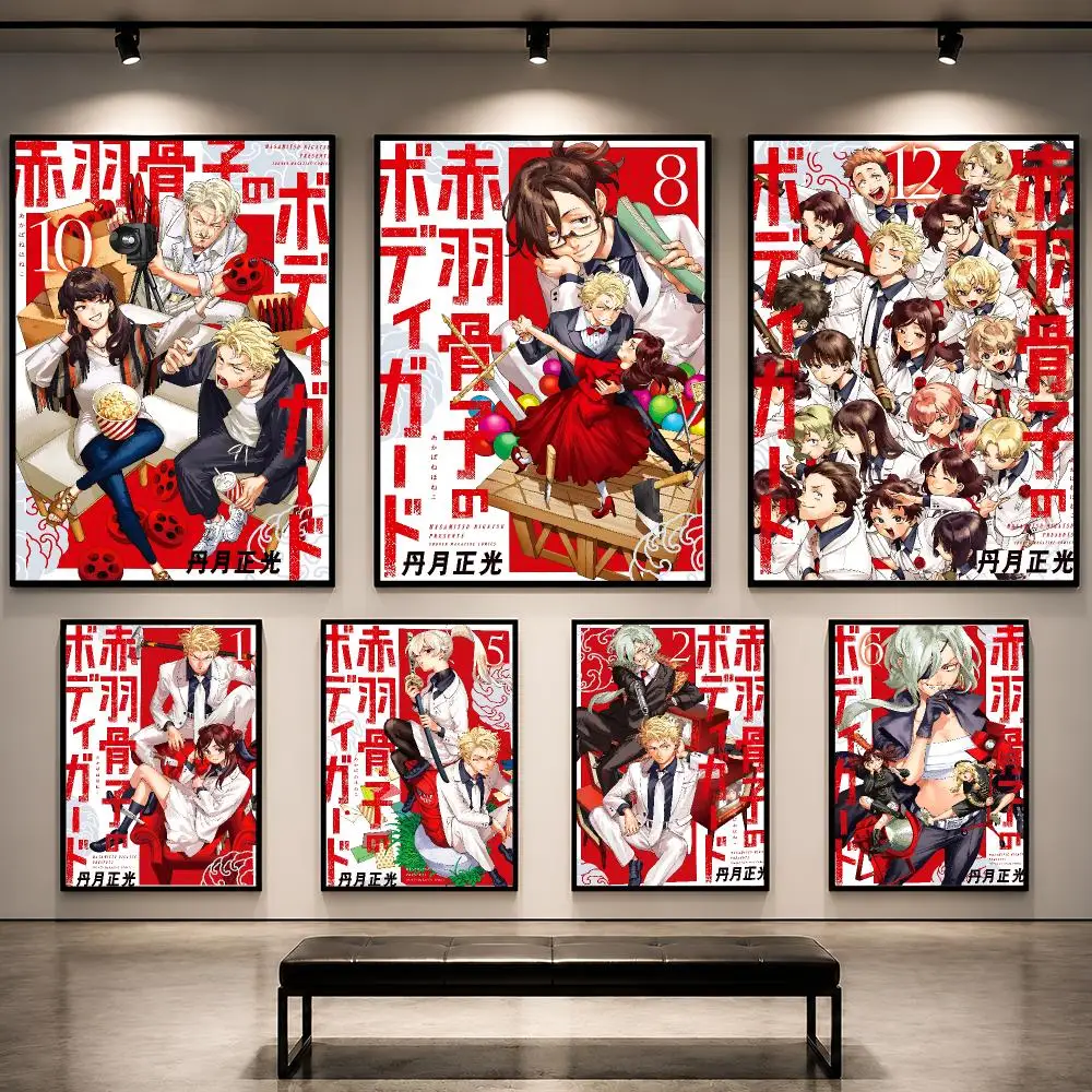 Manga Honeko Akabanes Bodyguards Poster Pop Wall Art PP Decorative Water-Resistant Print Apartment Dorm Office Room Decor Gift