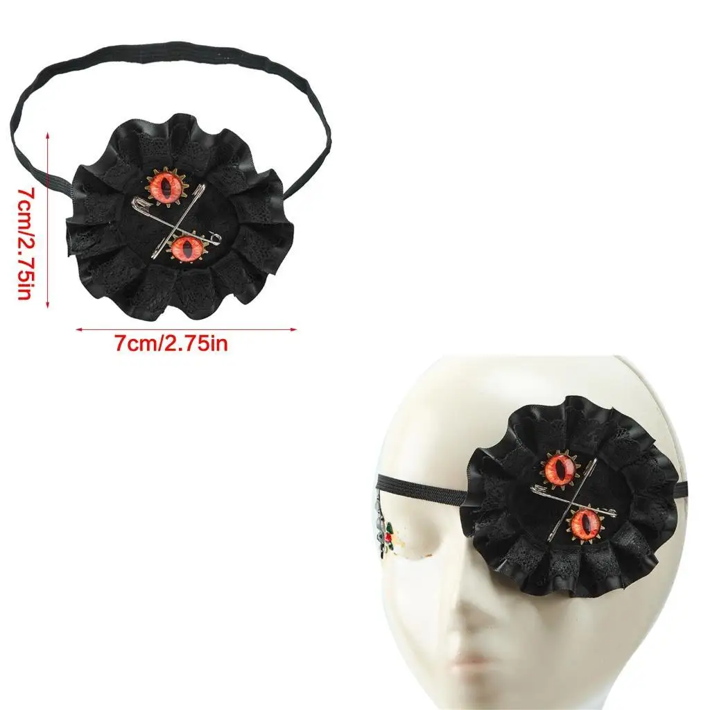 

652F Medieval Knight Pirate Eye Patches Gothic Eyepatch Eye Mask Renaissances Medieval Pirate Costume for Halloween Cosplay