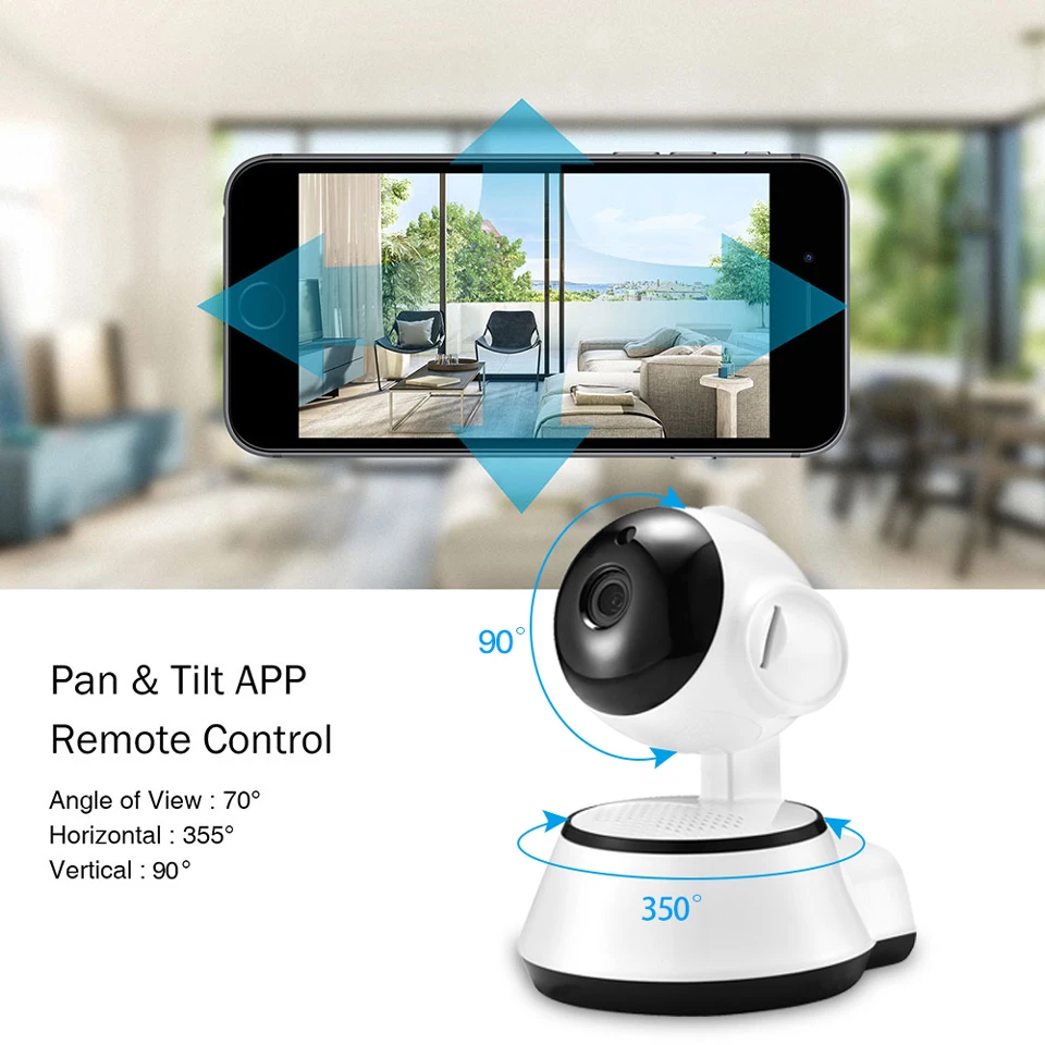 2MP 1080P V380Pro App  IR Night Vision Motion Detection Wireless Intercom IP Camera PTZ Home Security Baby Monitor