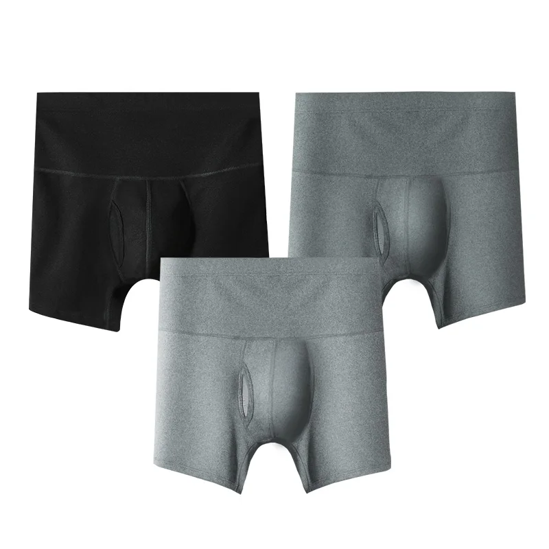 

5 шт. мужское нижнее белье с высокой талией на животе плюс толстые большие размеры, противоизносные теплые плюс флисовые толстые спортивные шорты-боксеры
