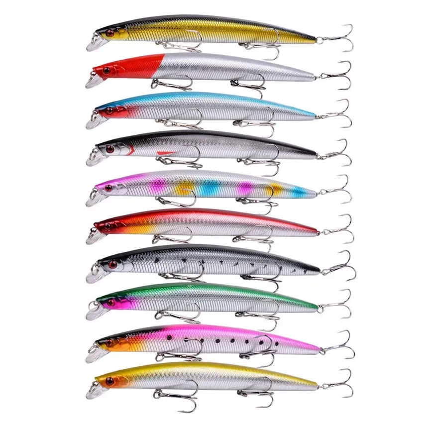 10pcs Big Laser Minnow Fishing Lure Set 180mm / 26g Hard Bait Crankbait Isca Artificiais Pesca Sea wobbler Swimming Baits