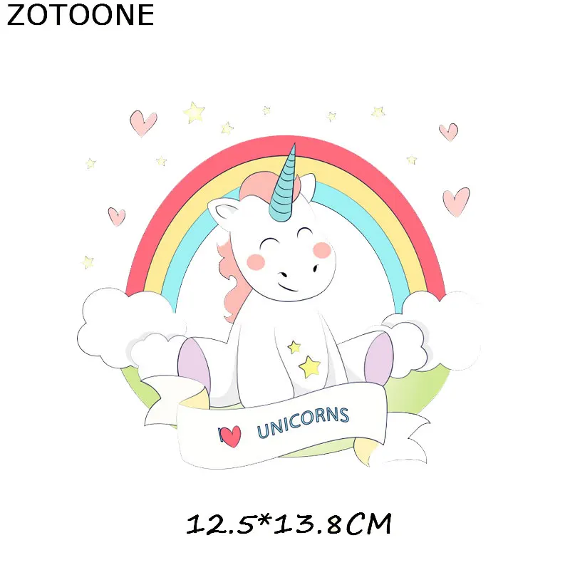 Cute Small Animal Unicorn DIY Patches T-shirt Heat Transfer Vinyl Owl Dog Cat Patch for Clothing Sticker for Children Boy Girl