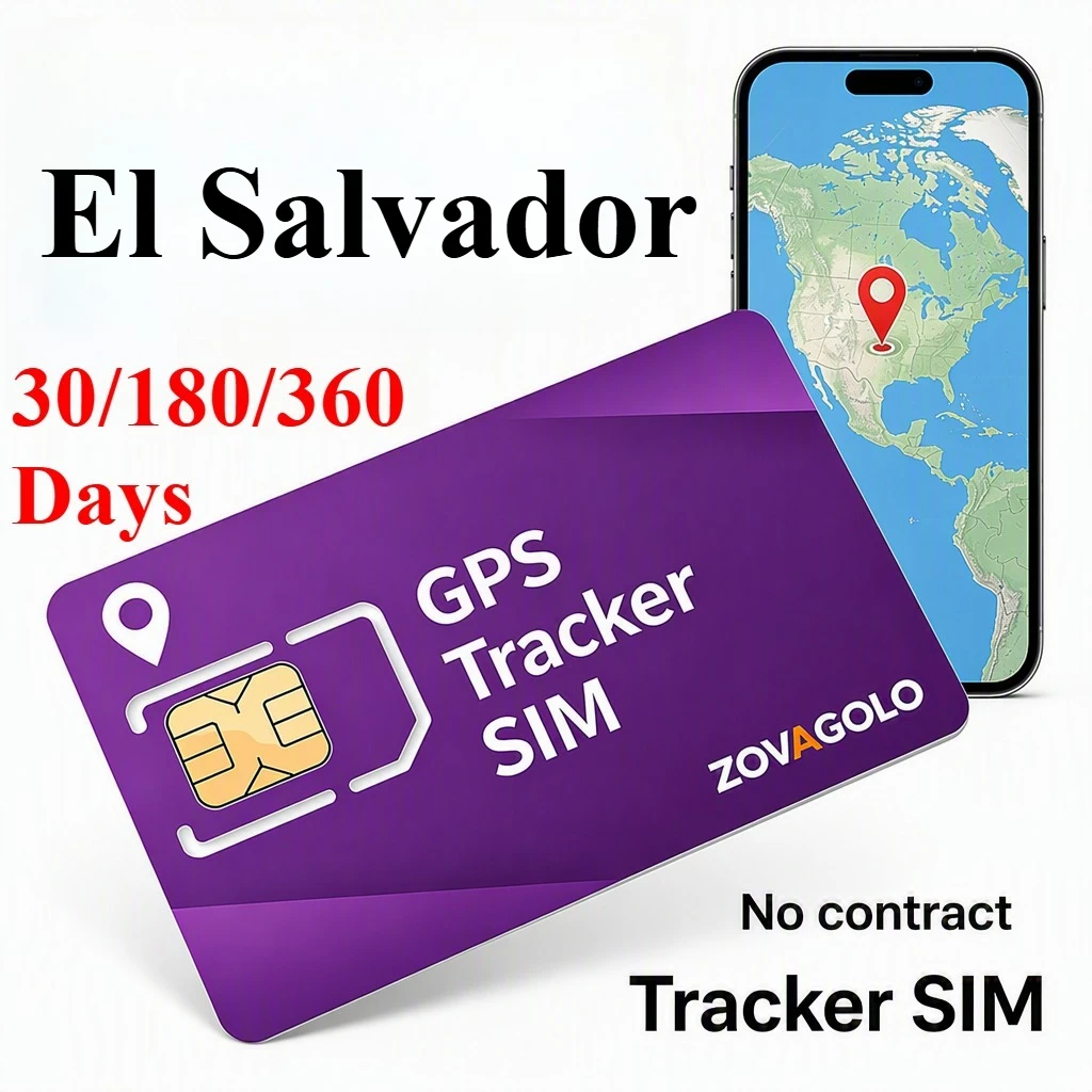 El Salvador No Hidden Fee GPS Data Only SIM, Real Time Senior Position Tracker, 30D30MB /180D180MB /360D360MB