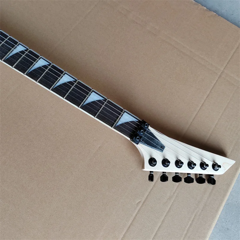 Special-Shaped Electric Guitar without Paint, 2-Way Vibrato Bridge, Sample Stock, just one Piece