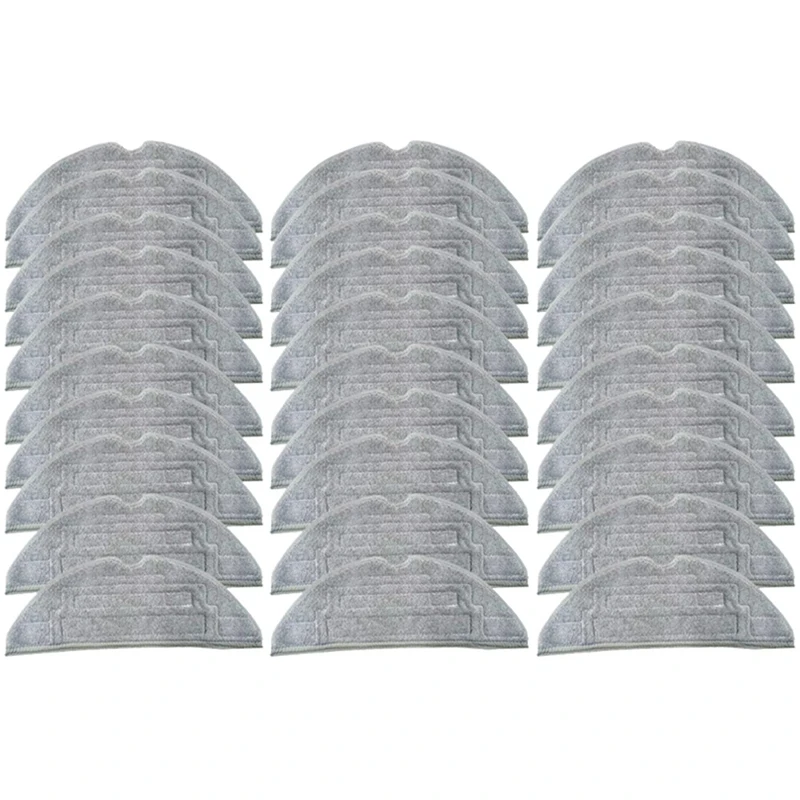 

30 Piece Double Vibration Mop Pad Vacuum Cleaner Accessories Gray For Roborock S8 S8 PLUS S8+ S8 Pro Ultra G20