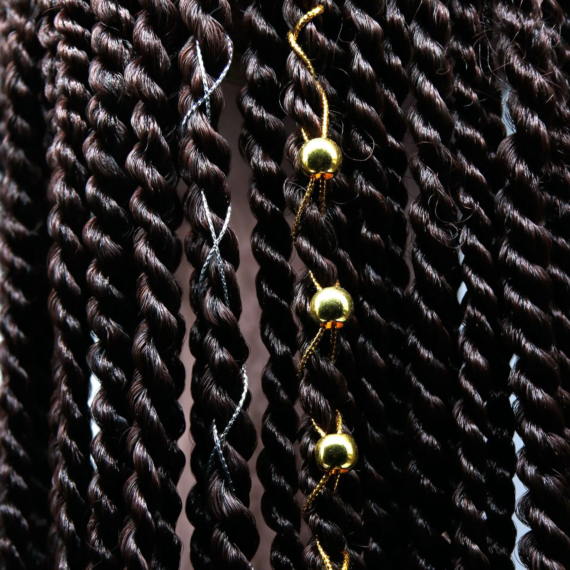 Dreadlock Braiding Hair Rope 100m Gold Silver Polyester Thread for Boho Braids Hair Extensions Festival Home DIY