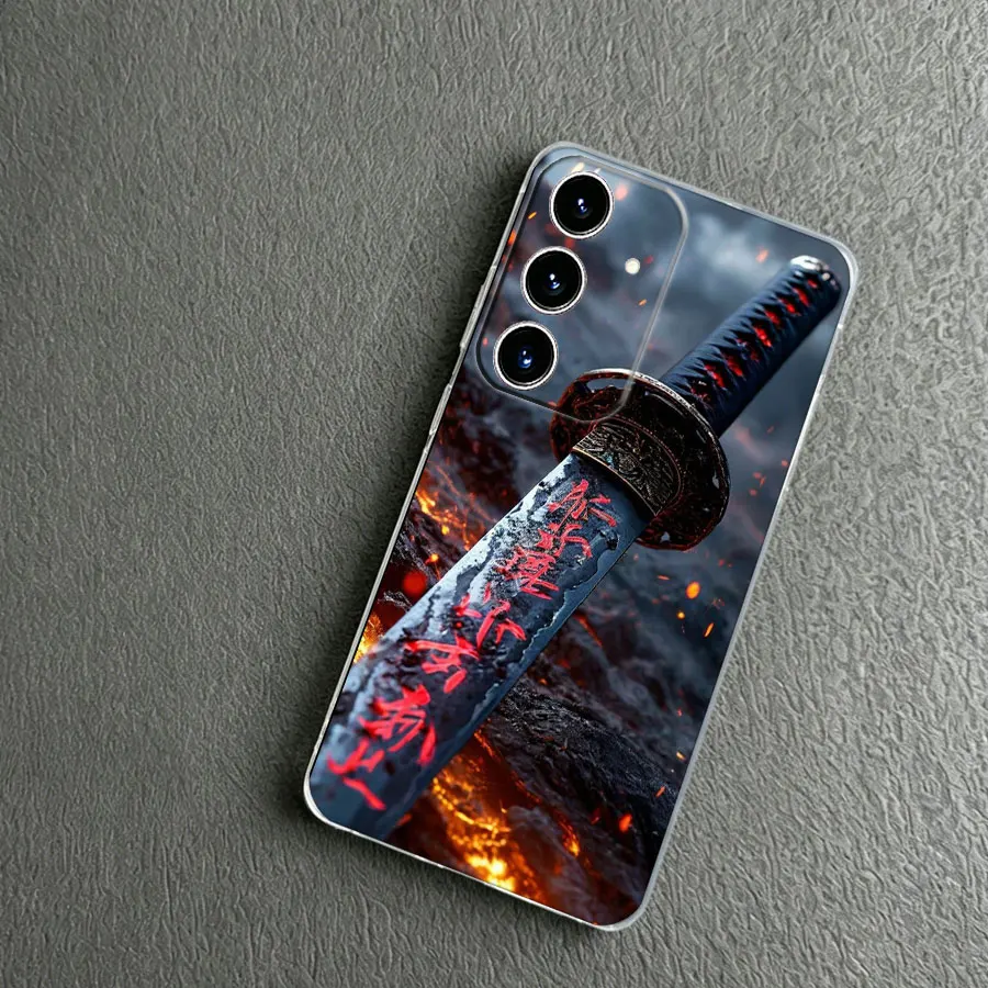Tang Dao Warrior Sword Phone Case for Samsung A57 A56 A55 A54 A17 A16 A15 A14 A37 A36 A35 A34 A27 A26 A25 A24 A07 A06 A05S A04S view 2