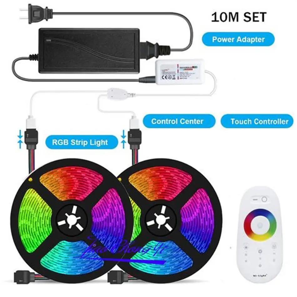 5050 LED Strip RGB RGBW 5M 300LEDs LED Light Strip Color  Flexible light Strip+2.4G Remote Controller+12V LED power set