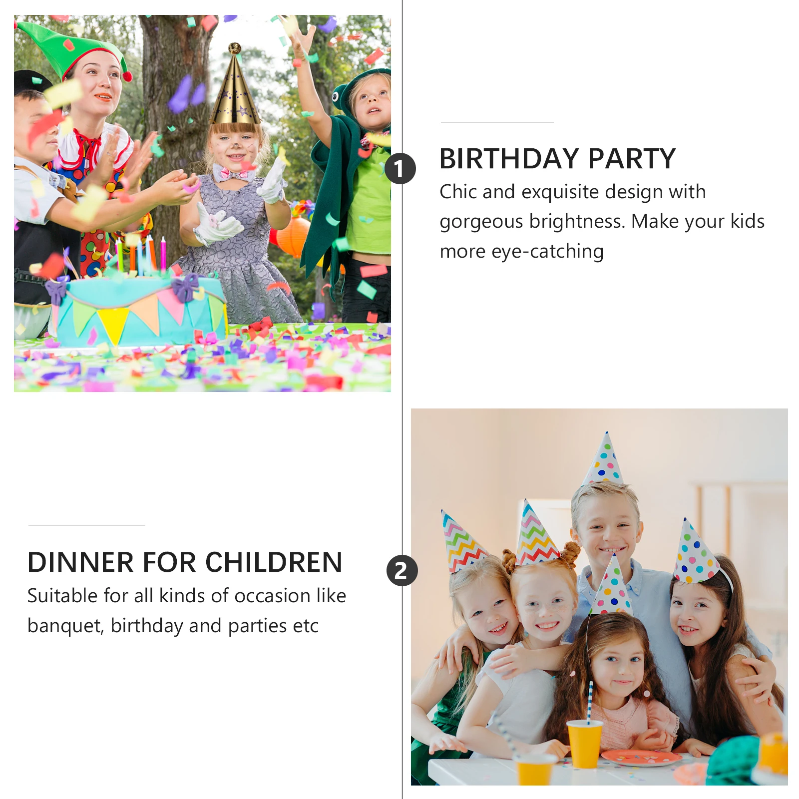 

2pcs Children Crown Hair Accessories Kid Headwear Baby Elastic Headband Party Birthday Gift Banquet Decoration Hair Styling Tool