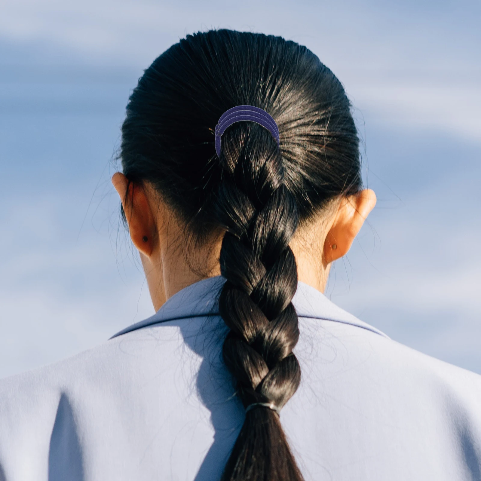 

50pcs Ties Elastic Spiral Bands Dark Color Ponytail Holder Rubber Bands Hair Rope For Long Short Curly Hair Gym Workout