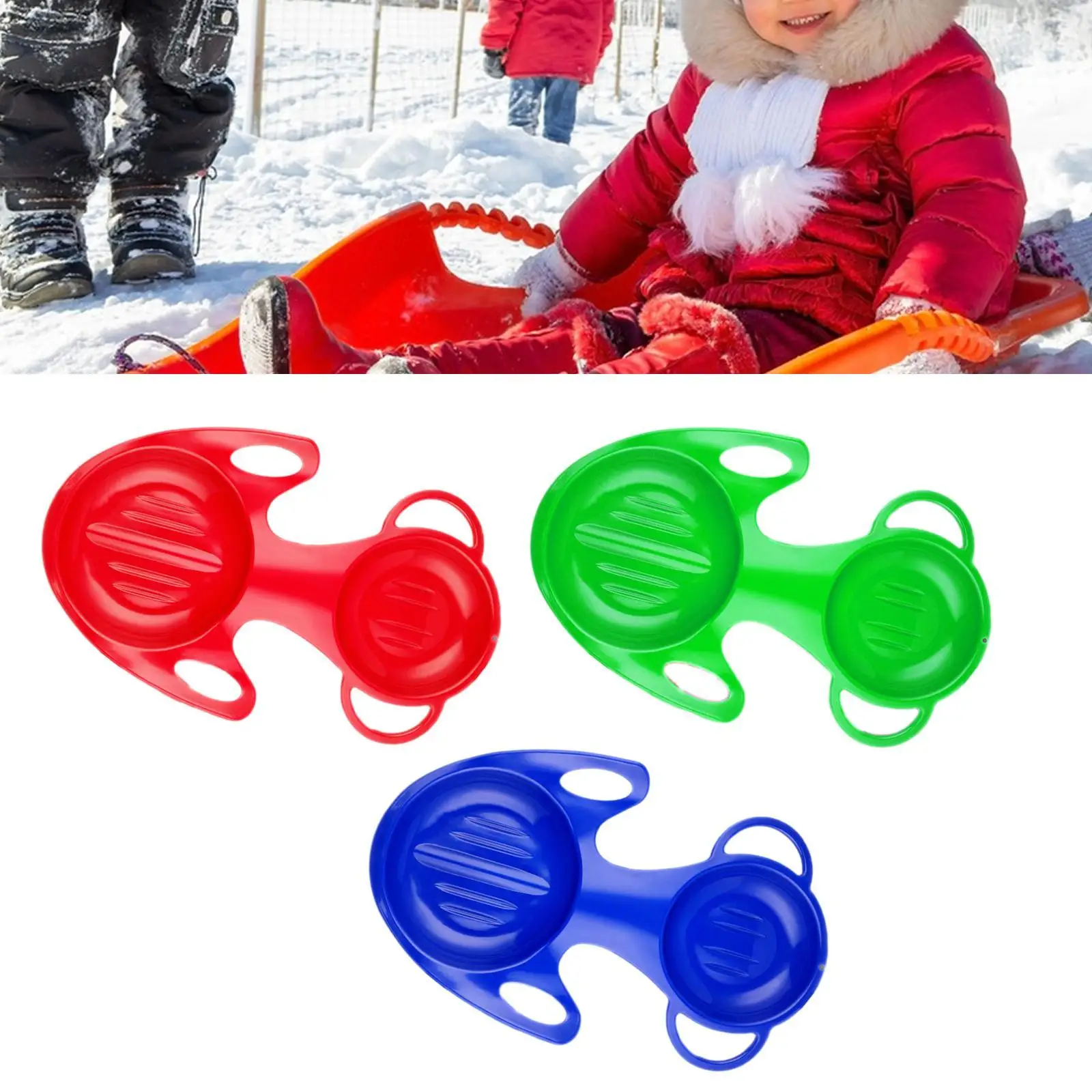 

Snow Sled for Child Ski Board with Handles Portable Outdoor Winter Snowboard
