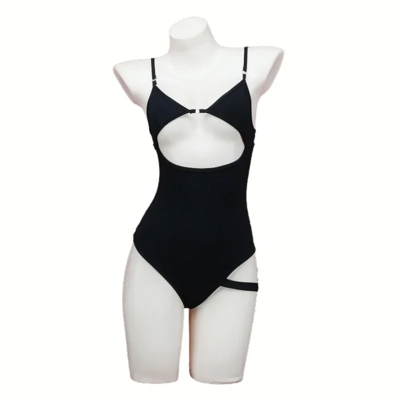 QQ8 Anime Hollow Long Sleeve Swimsuit Women Sexy Bodysuit Cosplay Costume Swimwear with Cover-up Girls Slim Fit Underwear Ou5Lk￥