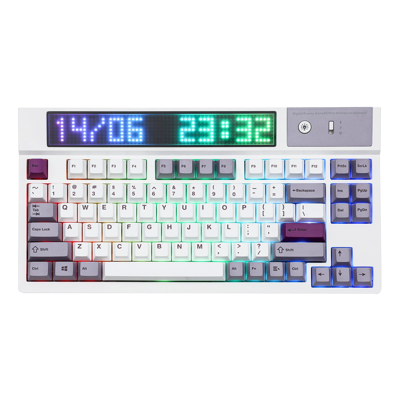 EPOMAKER DynaTab 75X 75% Compact Bluetooth&2.4G&Type-C Hot-swap Mechanical Keyboard with Custom Dot-Matrix RGB LED Screen