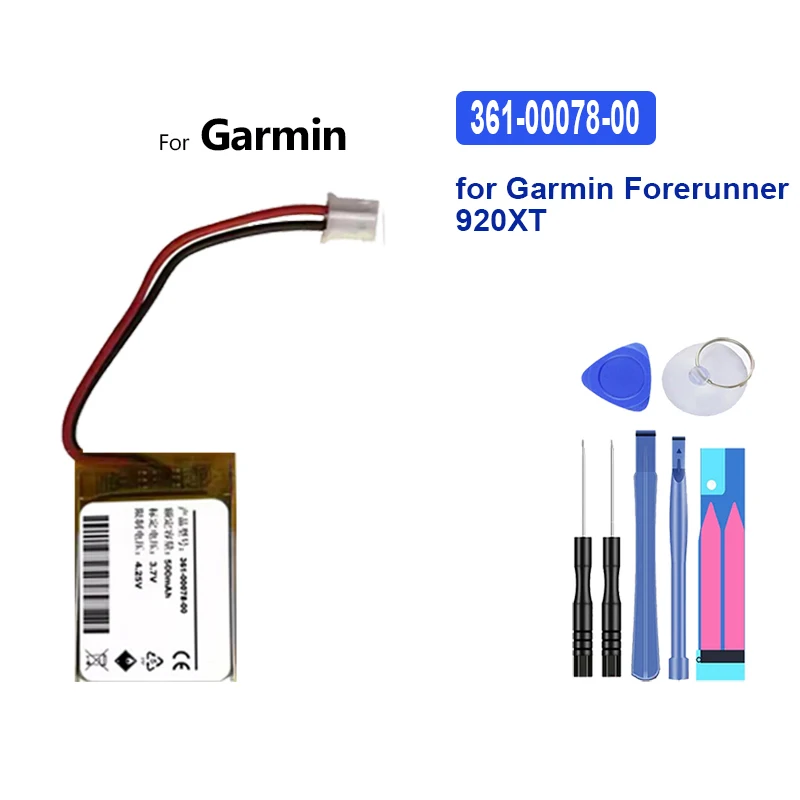 

Battery For Garmin Forerunner 220 235 620 630 735XT 110 210 210W 35 45 735 920XT 90mAh-600mAh 361-00086-00