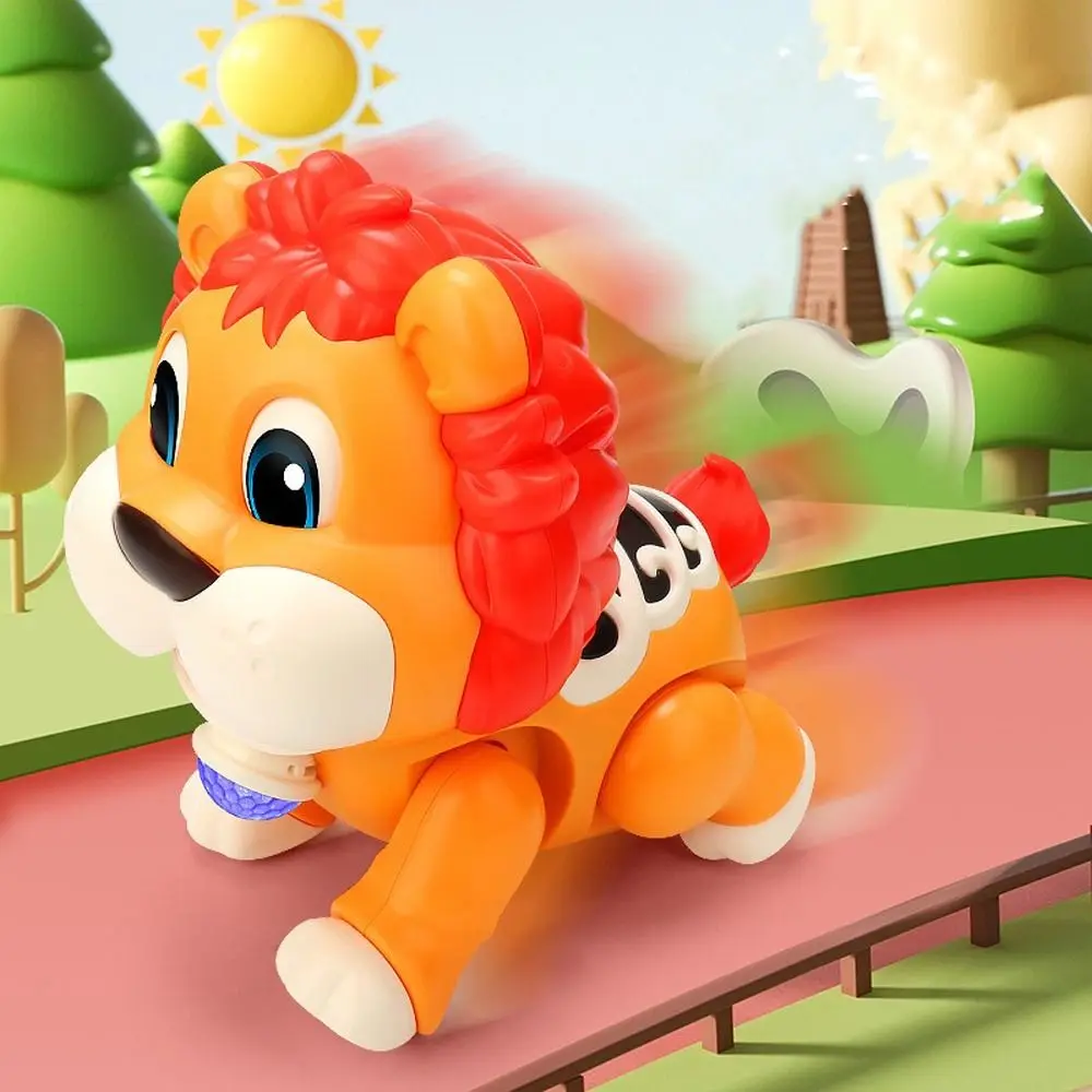 Singing Dancing Flashing Dancing Animal Crawl Learning Lion Hippopotamus Educational Musical With LED Educational