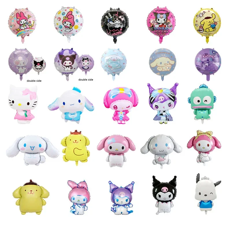 

Sanrio Kuromi Jade Guigou Melody Aluminum Film Balloon Set Cartoon Anime Children's Birthday Party Background Decoration