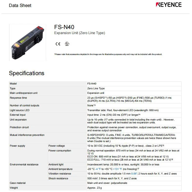 Sensor penguat serat digital KEYENCE FS-N40 asli terbaru