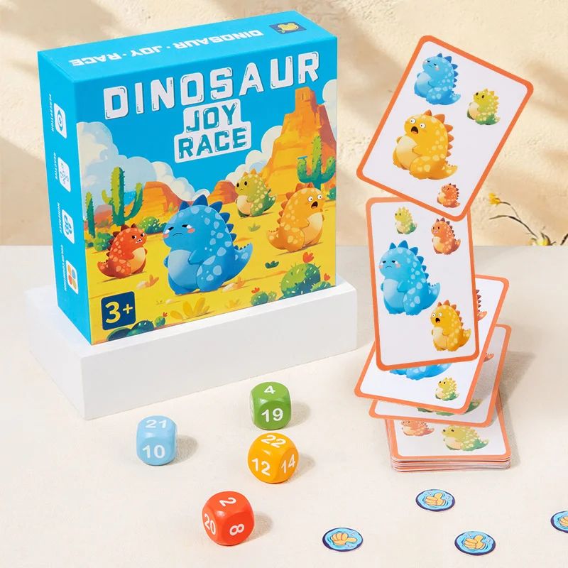 Montessori Dinosaur Joy Race Games Matching Answer Card Board Game Parent-child Interactive Enlightenment Thinking Puzzle Toys