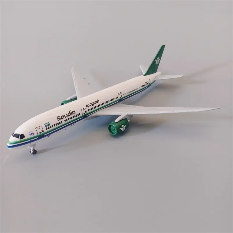 19cm Alloy Metal Saudi Arabian AIR B787 Airlines Boeing 787 Airways Diecast Airplane Model Plane Aircraft w Landing Gears Wheels