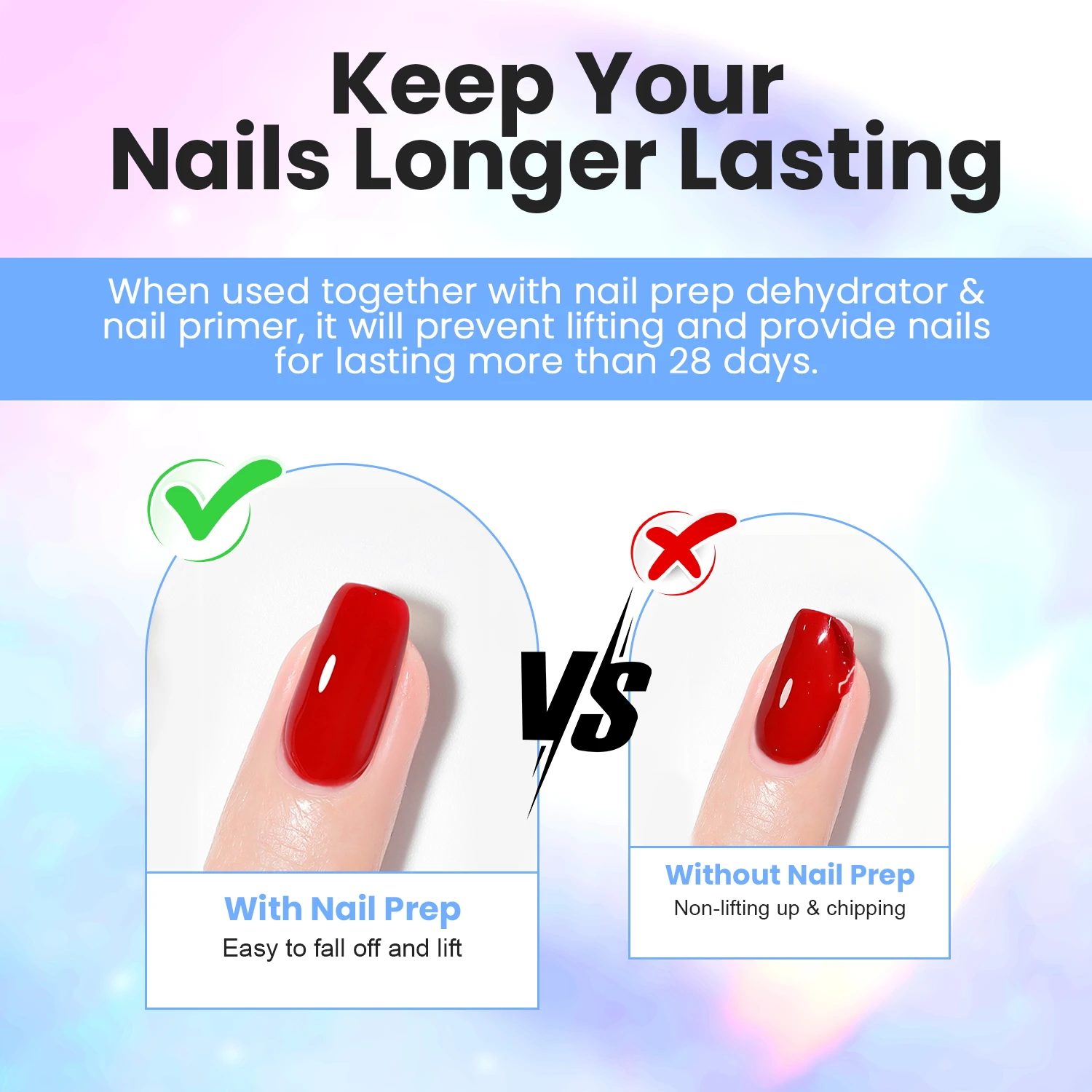 2 قطعة 15 مللي مجموعة برايمر الأظافر وإعداد الأظافر، غراء إعداد الأظافر سريع الجفاف بالهواء، لا حاجة معالجة لتصميم فن الأظافر يدوم طويلاً