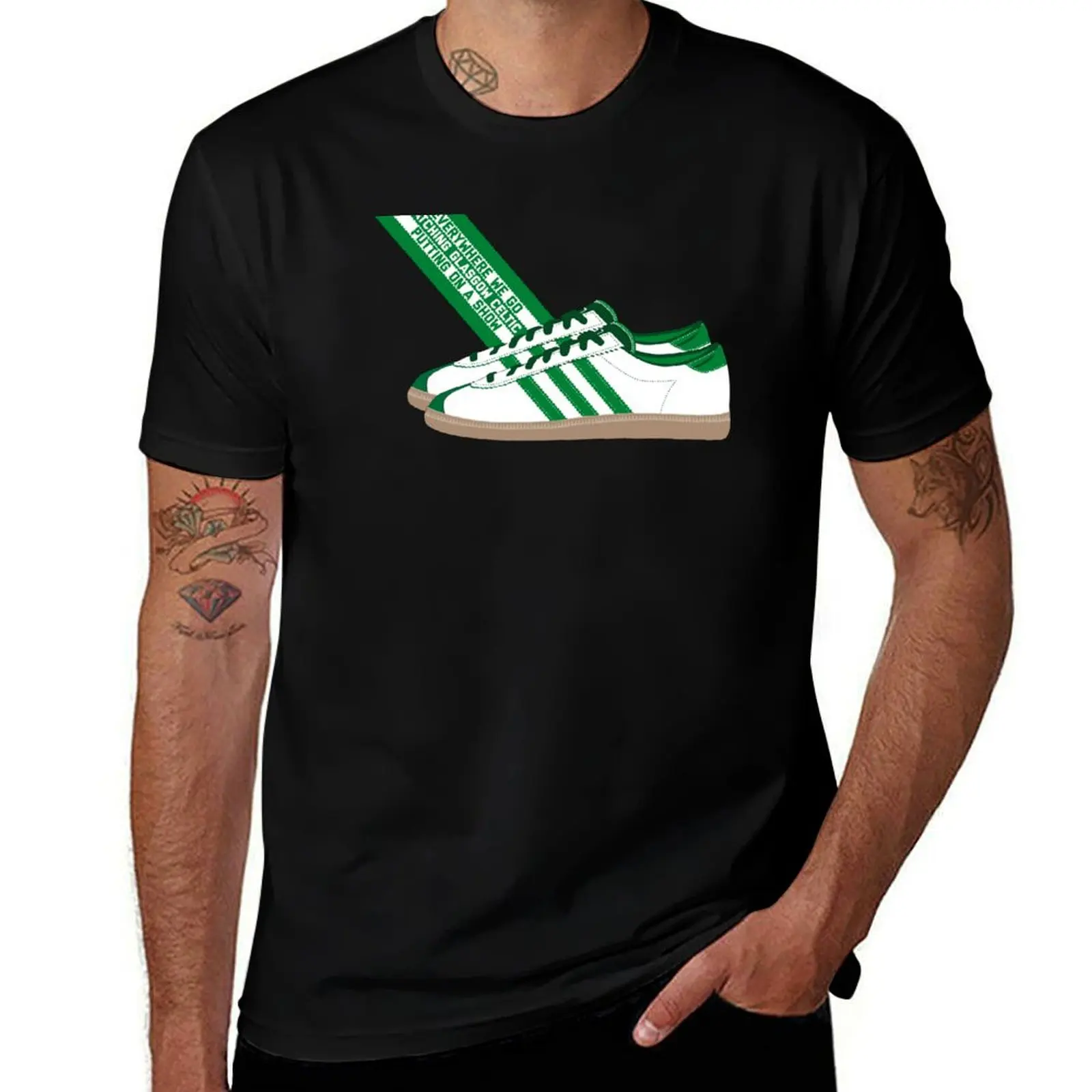 Camiseta de anime de gran tamaño para hombre, camiseta de lujo, camiseta con estampado de Every Where We Go, Watching Glasgow Celtic, Putting On A Show